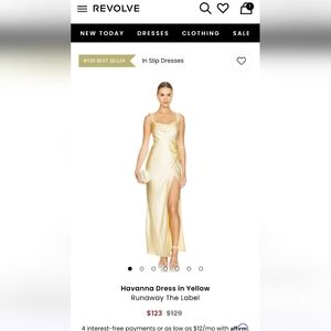 Revolve Yellow Havanna Dress